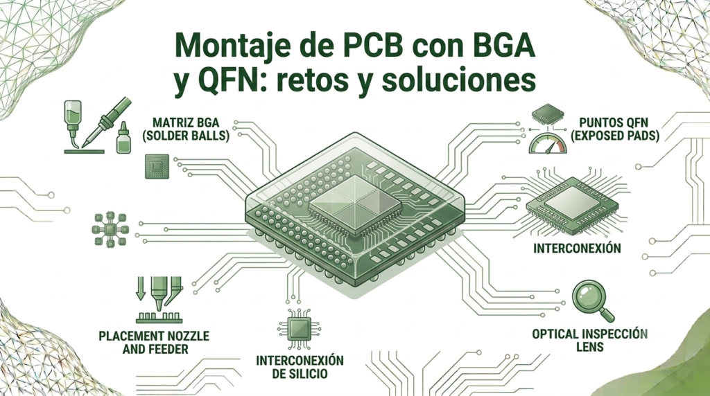 imagen de cabecera para articulo Montaje de PCB con BGA y QFN: retos y soluciones