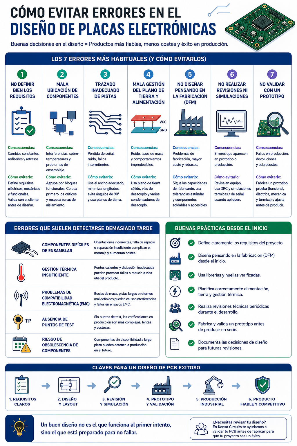 infografía_evitar errores imagen resumen para el articulo Como evitar errores en el diseño de placas