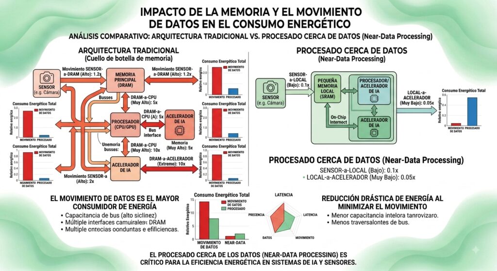 esquema_NearDataProcesing Comparativa arquitectura tradicional frente a Near data processing