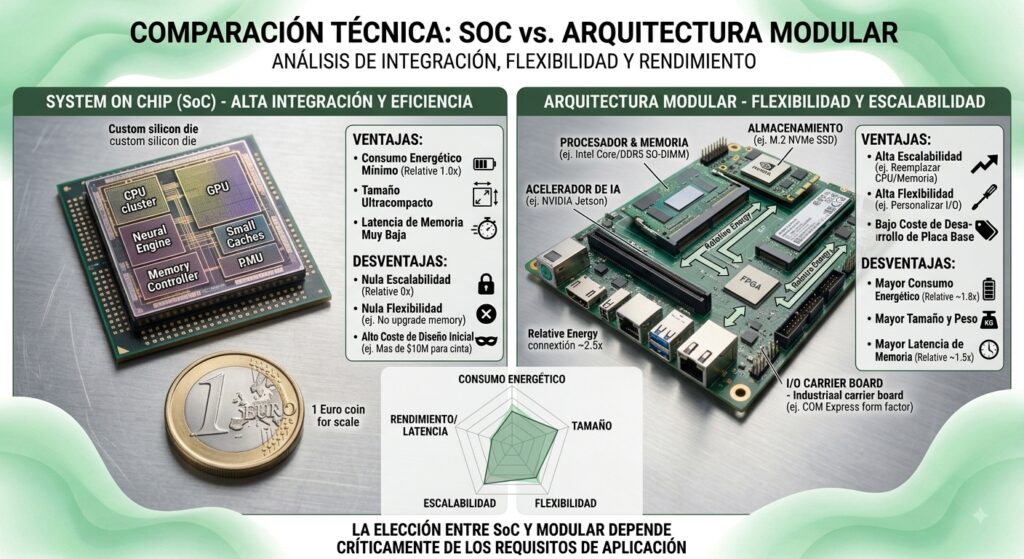 comparativa SoC vs arquitectura modular