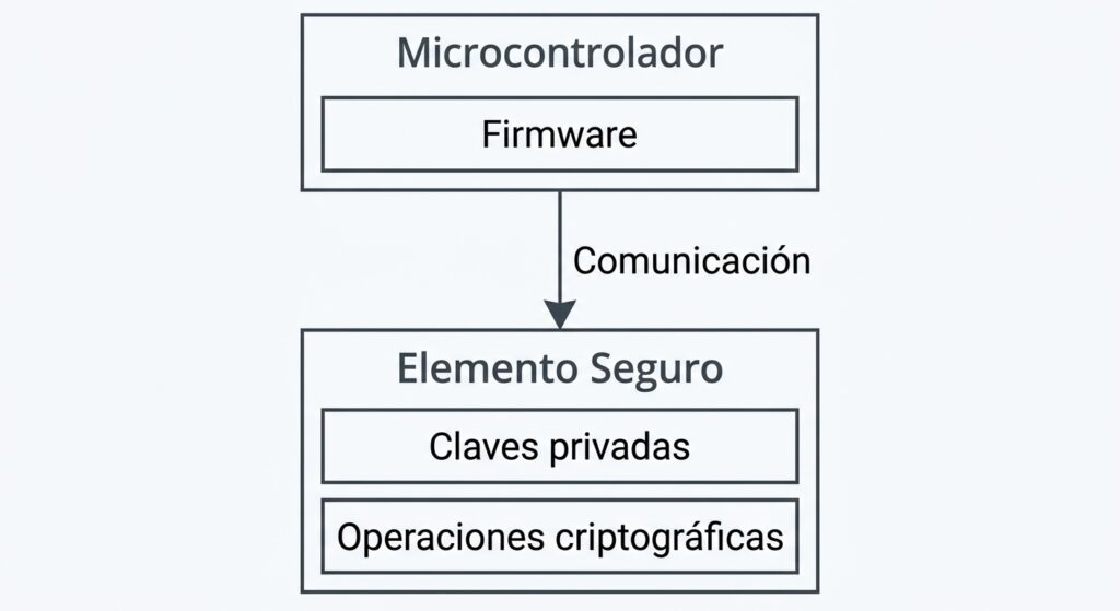 Esquema de secure element en comunicación
