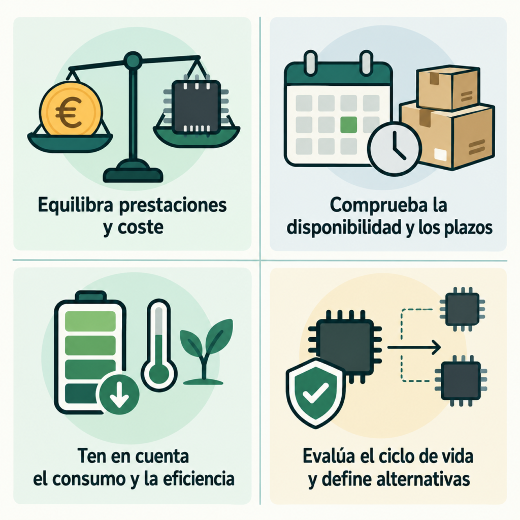 Guía visual para elegir componentes