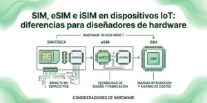 Imagen de cabecera para articulo SIM, eSIM e iSIM en dispositivos IoT: diferencias para diseñadores de hardware