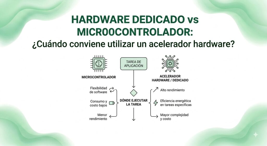 Iimagen de cabecera para articulo Hardware dedicado vs microcontrolador: ¿cuándo conviene utilizar un acelerador hardware?