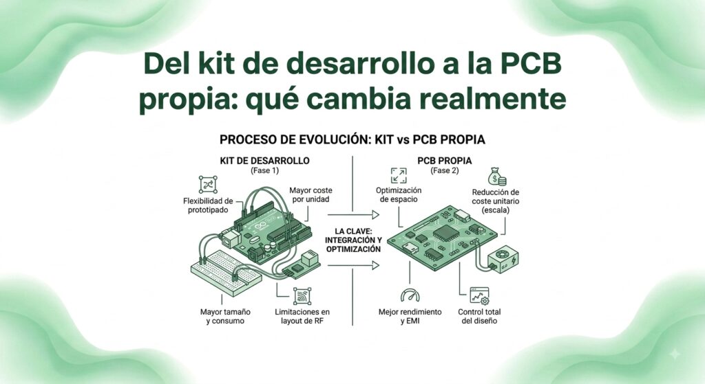 Imagen de cabecera para articulo Del kit de desarrollo a la PCB propia: qué cambia realmente