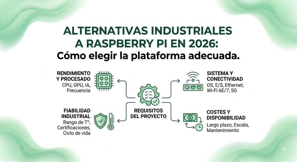 header_alternativas_industriales Imagen de cabecera para articulo Alternativas industriales a Raspberry Pi en 2026: cómo elegir la plataforma adecuada