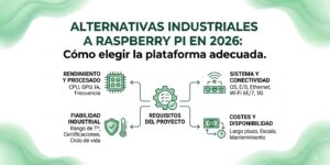 Imagen de cabecera para articulo Alternativas industriales a Raspberry Pi en 2026: cómo elegir la plataforma adecuada